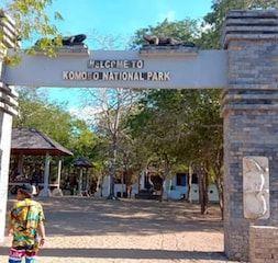 Komodo Island entrance for marine conservation 