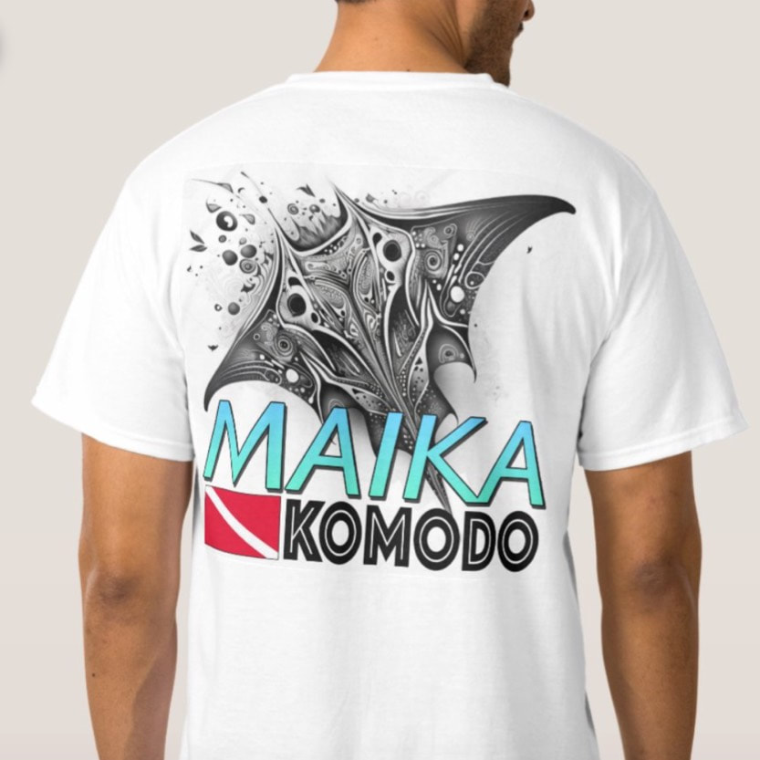 Maika Komodo Tour & Diving Mens White Shirt